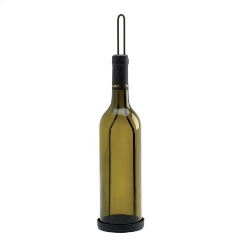 Amber Wine Bottle Candle Holder