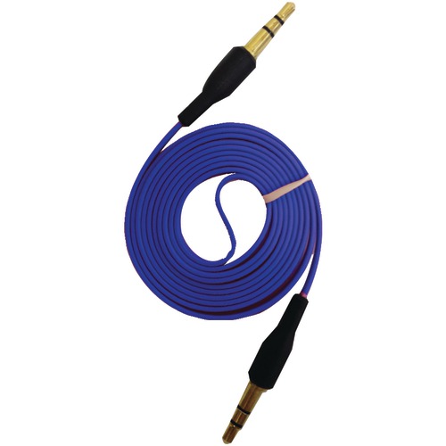 Iessentials 3.5mm Flat Auxiliary Cable, 3.3ft (blue)