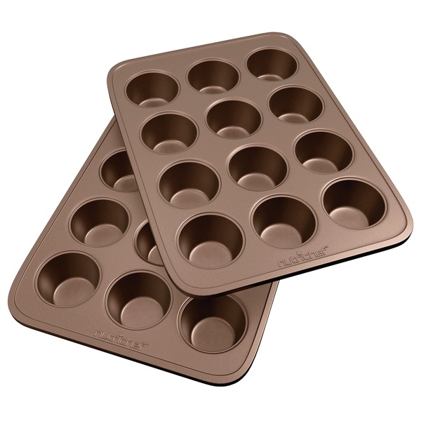 Nutrichef Non-stick Carbon Steel Muffin Pans