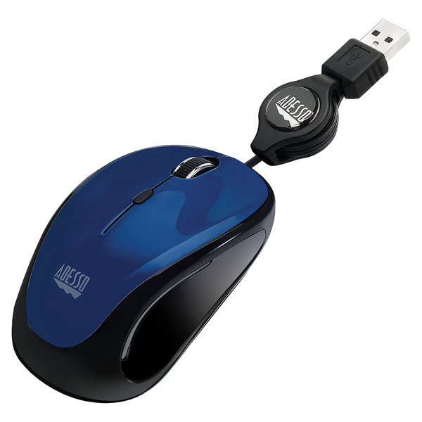 Adesso Imouse S8 Illuminated Retractable Usb Mini Mouse (blue)
