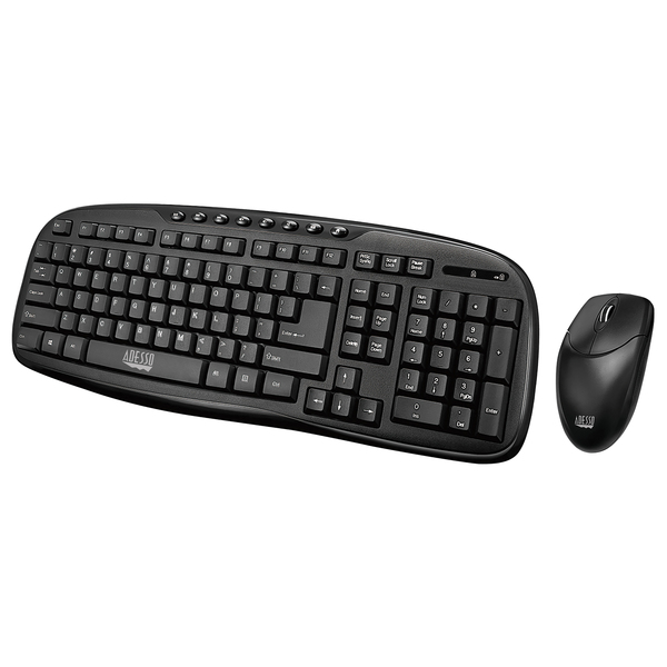 Adesso 2.4 Ghz Wireless Desktop Keyboard And Mouse Combo For Win
