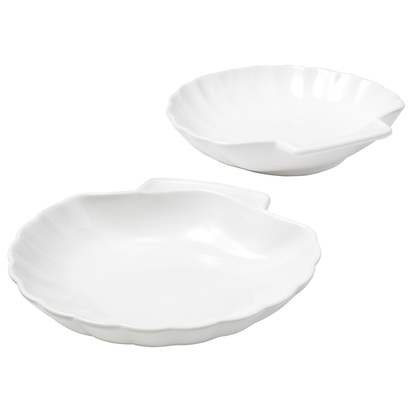Starfrit Porcelain Shell-shaped Seafood Serving Bowls, Set O