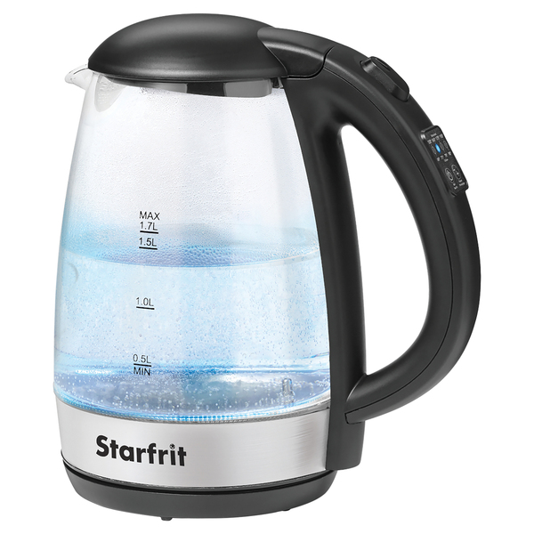 Starfrit 1.7-liter 1,500-watt Glass Electric Kettle With Var