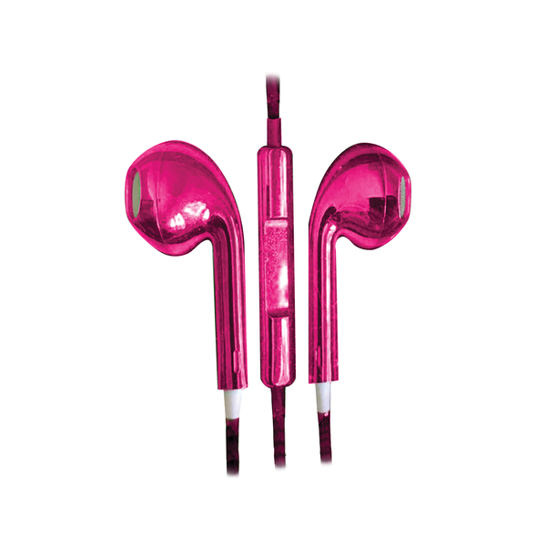 At&amp;t In-ear Wired Stereo Earbuds With Microphone (pink)