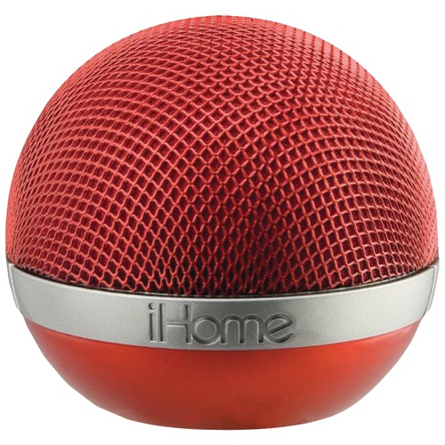 Ihome Portable Rechargeable Bluetooth Speaker (red)