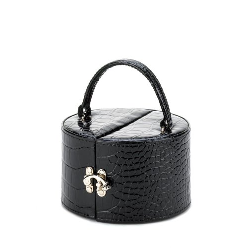 Faux Leather Side Opening Jewely Case