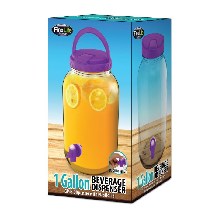 1 Gallon Beverage Dispenser Purple