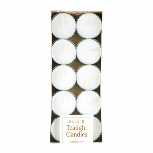 10 Pack Poured Tealights In Metal Cups