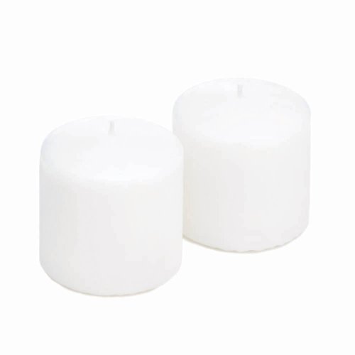 Unscented White Pillar Candles