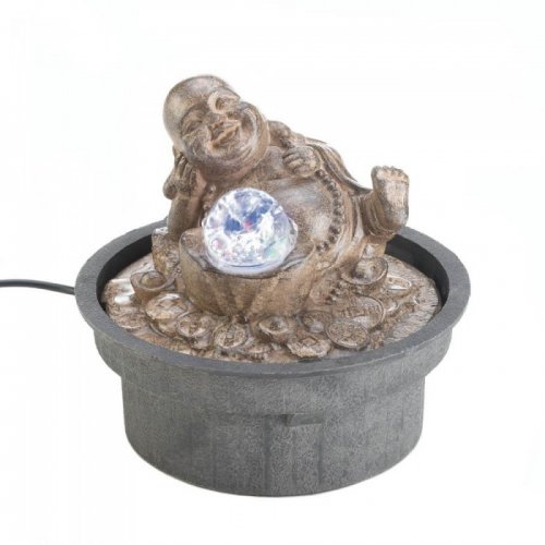 Happy Buddha Tabletop Water Fountain