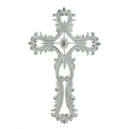 Scalloped White Cross