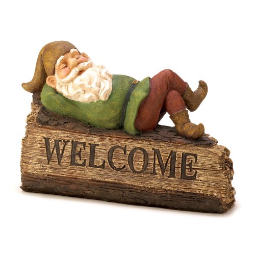 Sleepy Gnome Welcome Sign
