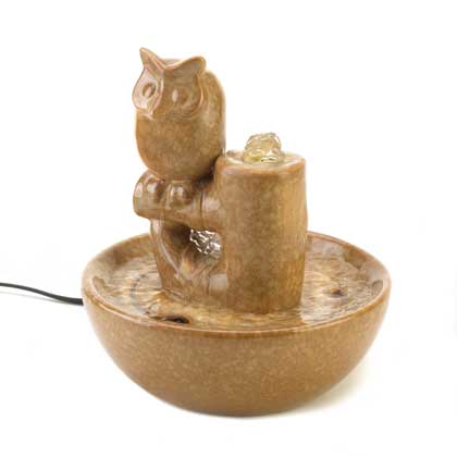 Perched Owl Fountain