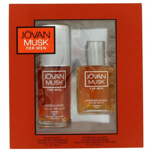 Jovan Musk By Jovan Gift Set 2 Oz Cologne Spray + 2 Oz After Sha