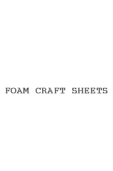 Foam Craft Sheets
