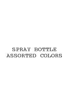 Spray Bottle Assorted Colors