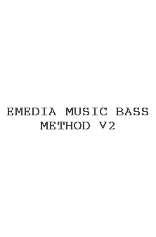 Emedia Music Bass Method V2