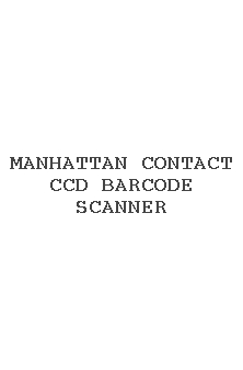 Manhattan Contact Ccd Barcode Scanner