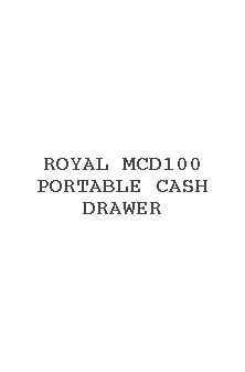 Royal Mcd100 Portable Cash Drawer