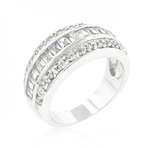 3-row Cubic Zirconia Band (size: 05)
