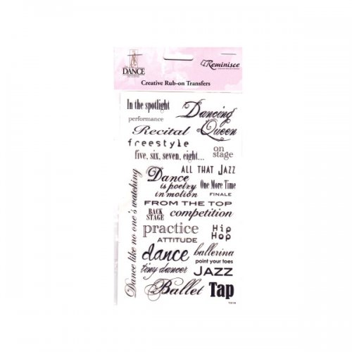 Reminisce Creative Rub-on Transfer Dance Phrases