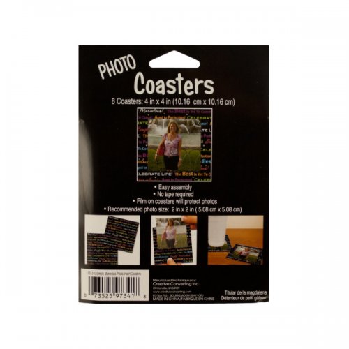 8 Pack 4 X 4 Photo Coasters Simply Marvelous/celebrate