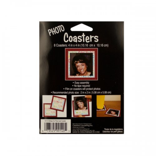 8 Pack 4 X 4 Photo Coasters Birthday Fun