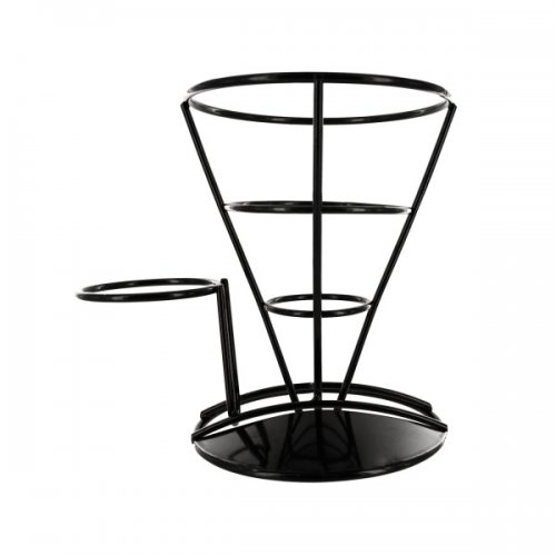 Fry Stand With Condiment Bowl Holder