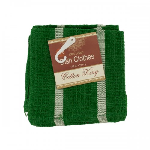 Cotton Striped Dish Cloths Set