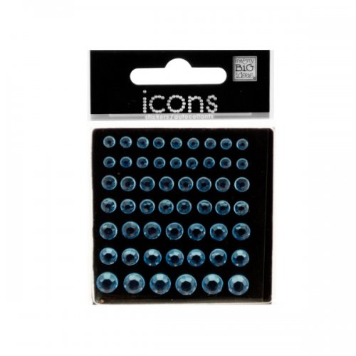 Bling Blue Rhinestone Singles Stickers