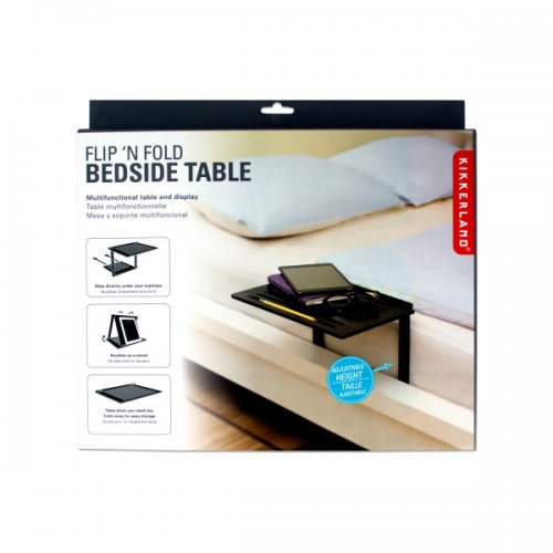 Flip And Fold Multi-functional Bedside Table And Display