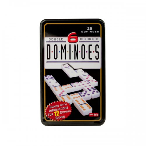 Doublesix Color Dot Dominoes Game Set
