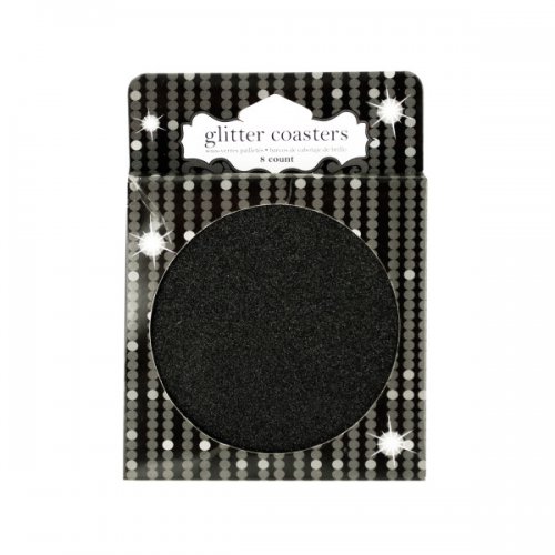 Black Glitz Glitter Coasters
