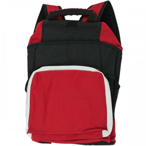 Black &amp; Red Backpack With Pockets