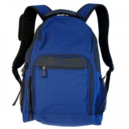 Black &amp; Royal Blue Backpack With Pockets