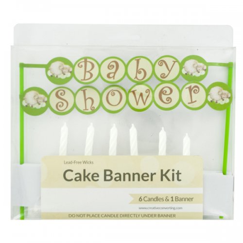 Baby Shower Cake Banner &amp; Candles Kit