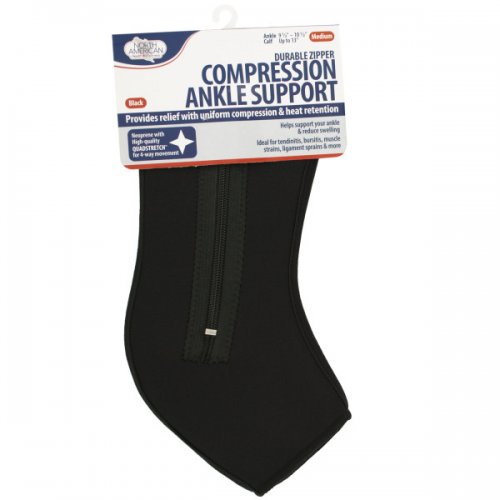 Medium Black Compression Ankle Support
