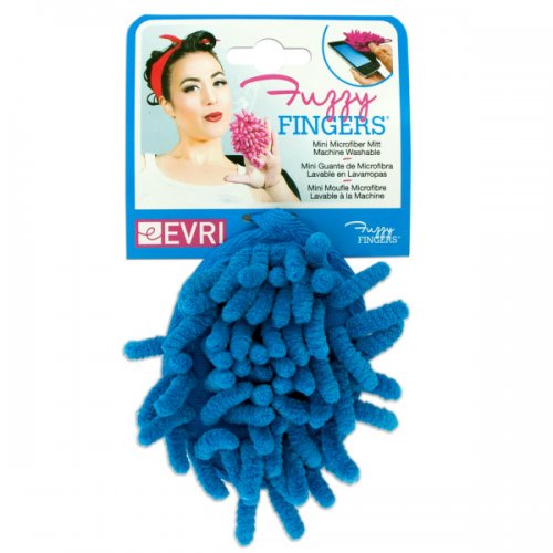 Blue Fuzzy Fingers Mini Microfiber Mitt