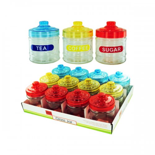 Labeled Kitchen Jar Counter Top Display