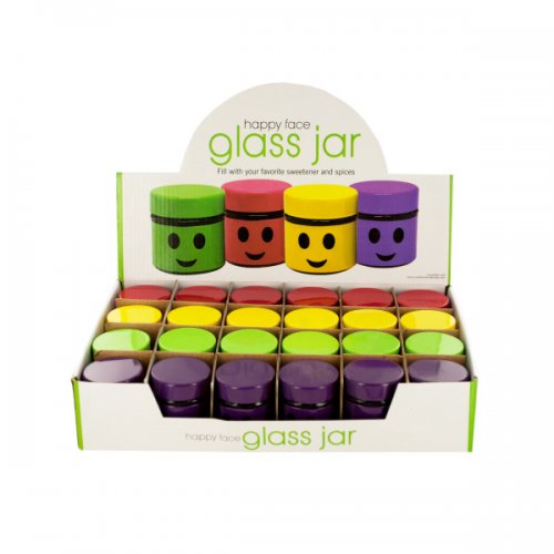 Happy Face Glass Jar Countertop Display