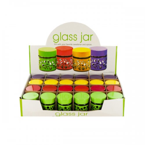 Circle Design Glass Jar Countertop Display