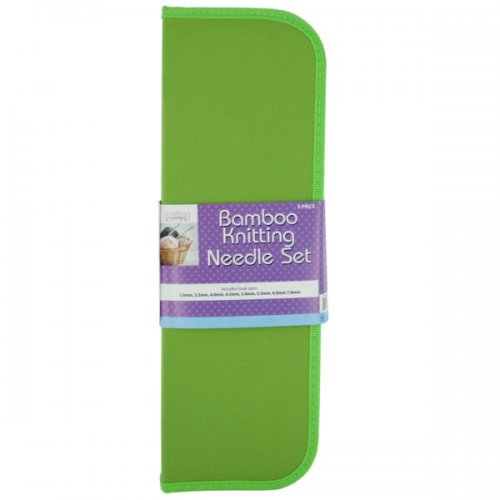 Bamboo Knitting Needle Set In Storage Case