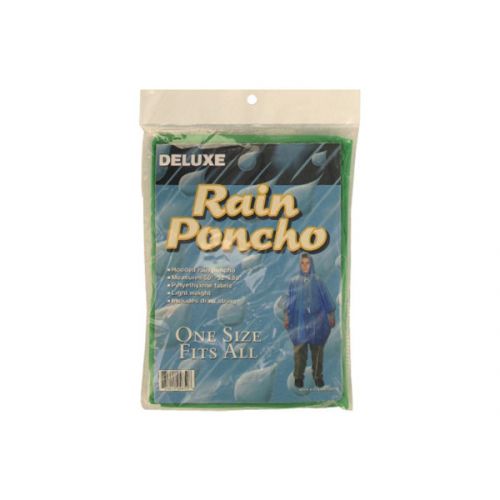 Deluxe Rain Poncho (assorted Colors)