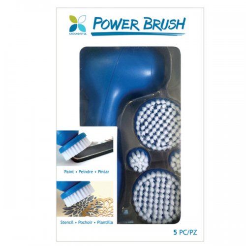 Cordless Power Brush Painting &amp; Stenciling Tool With 4 T