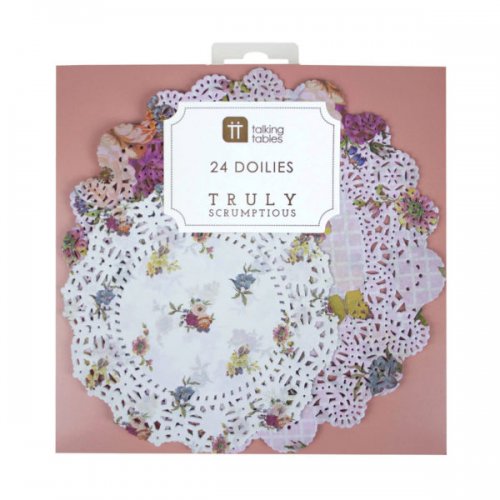Floral Doilies 24 Pk