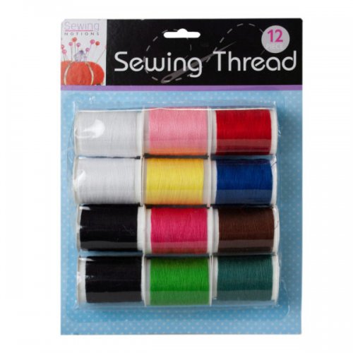 12 Pack Colored Sewing Thread