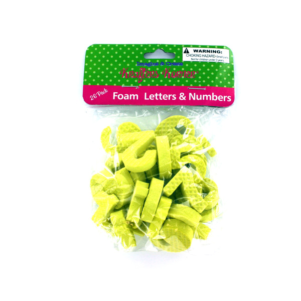 26pc Foam Nmb/lttrs Asst