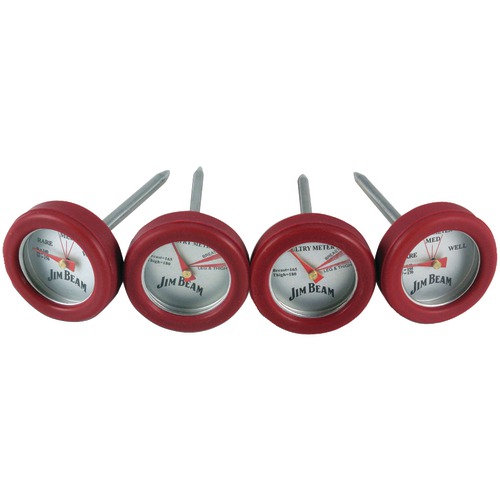 Jim Beam Poultry & Steak Mini Thermometers, 4 Pk