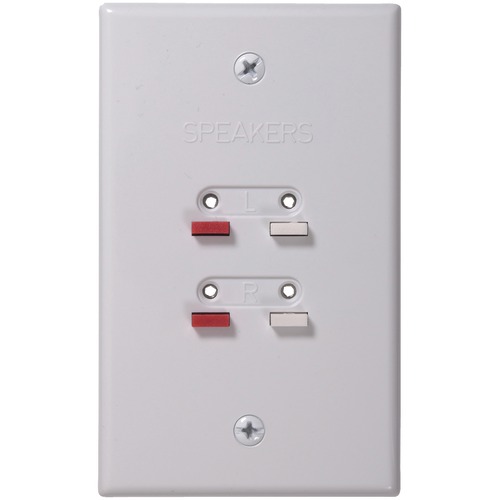 Rca Stereo Speaker Wire Wall Plate (white)
