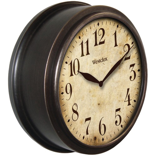 Westclox 10&quot; Round Deep Dish Classic Clock